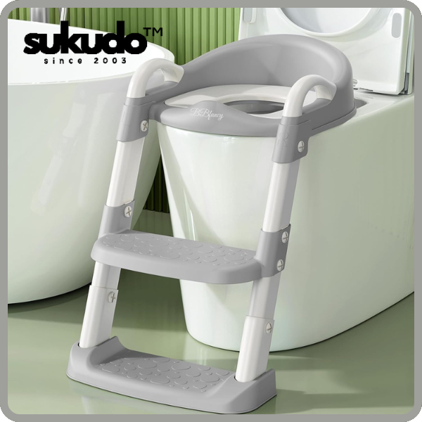 Sukudo™ Kids Toilet Potty Training Seat With Step Stool Ladder