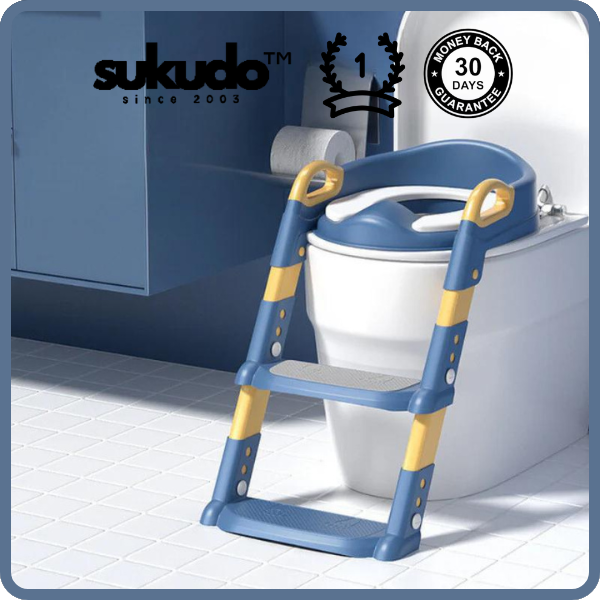 Sukudo™ Kids Toilet Potty Training Seat With Step Stool Ladder