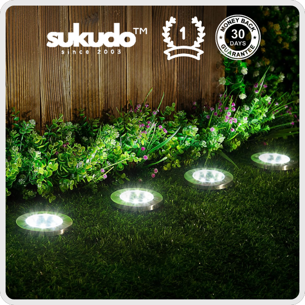 Sukudo™ Solar Power Ground Light Pack Garden