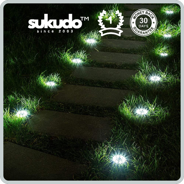 Sukudo™ Solar Power Ground Light Pack Garden